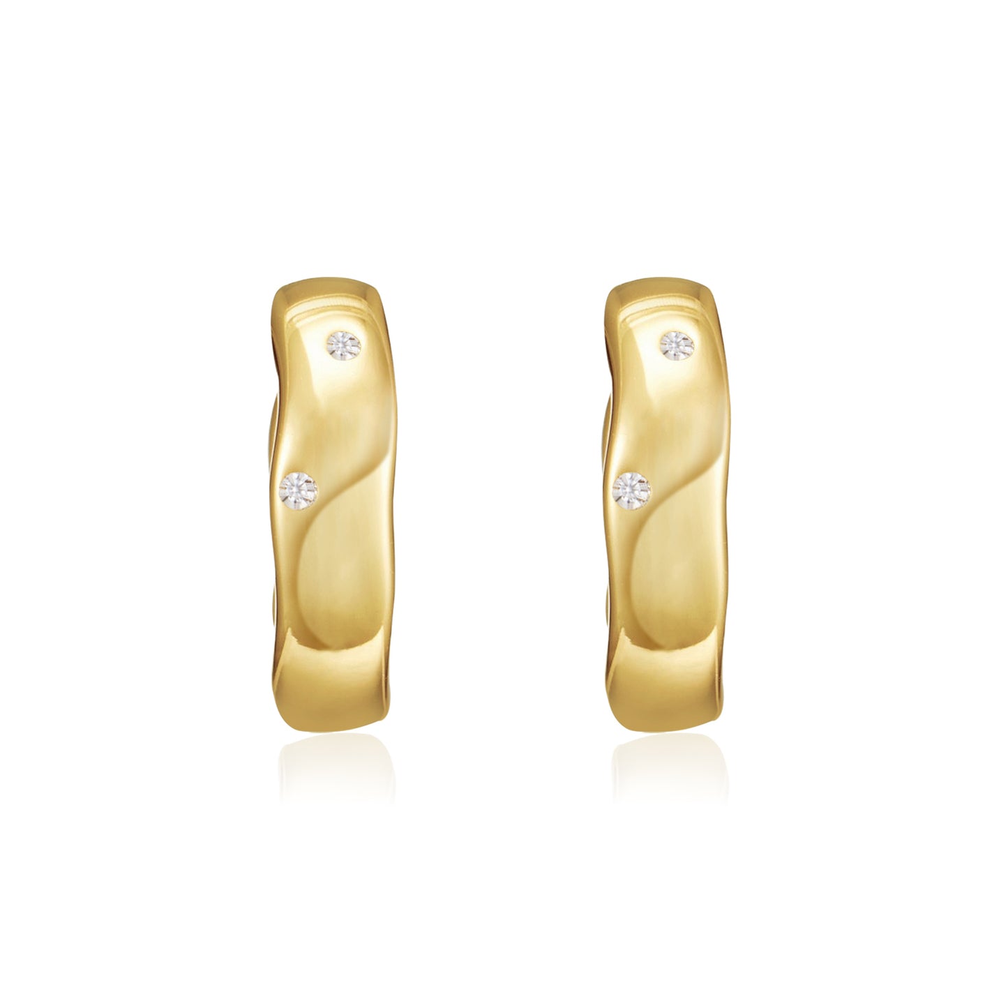Silver & Gold Vermeil ‘Wavey’ Hoops