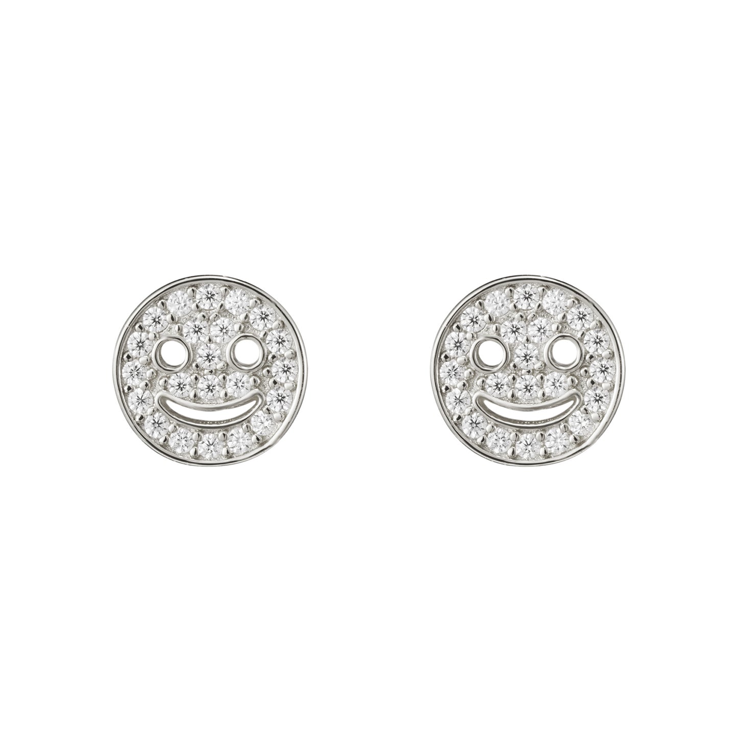 Silver ‘Don’t Worry Be Happy’ Studs
