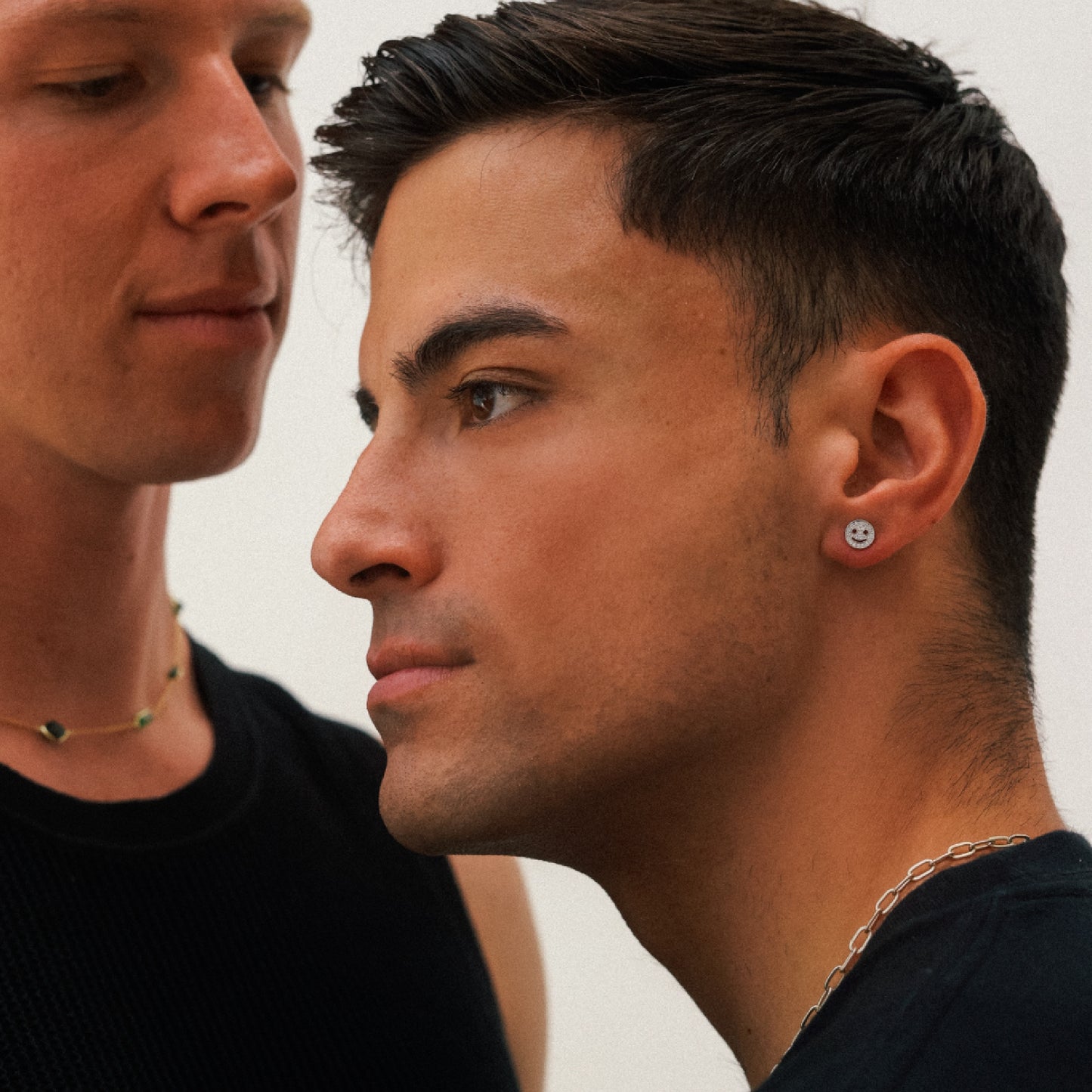 Silver ‘Don’t Worry Be Happy’ Studs