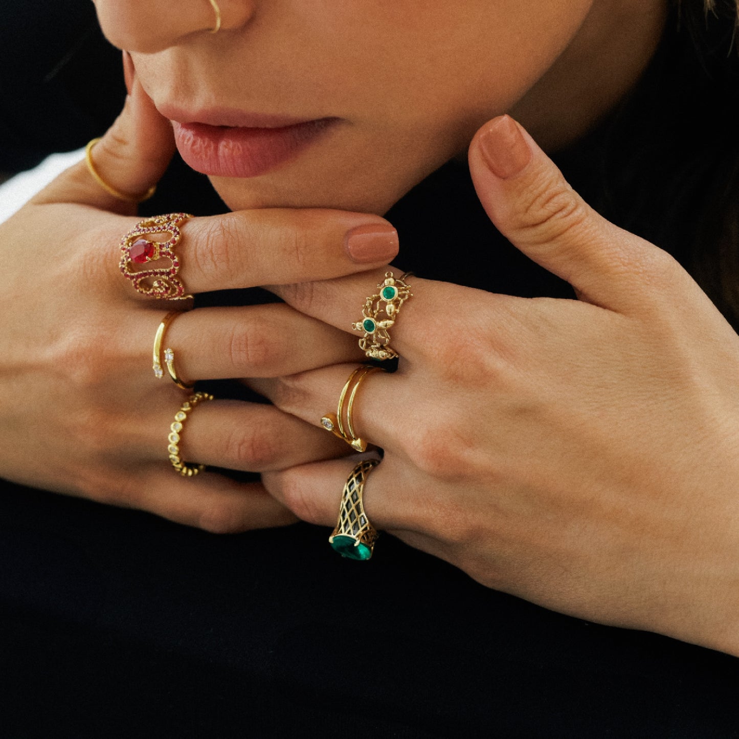 Silver & Gold Vermeil ‘Twisted’ Diamond Ring