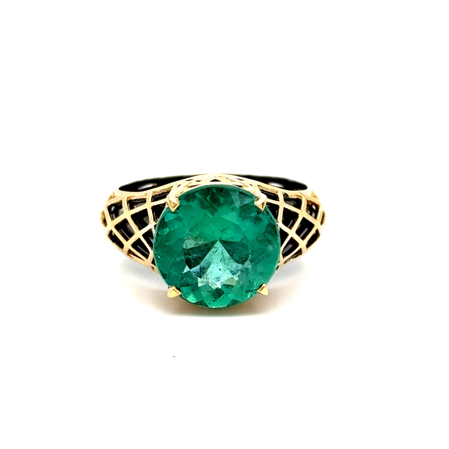 18ct Yellow Gold Emerald ‘Inside’ Ring