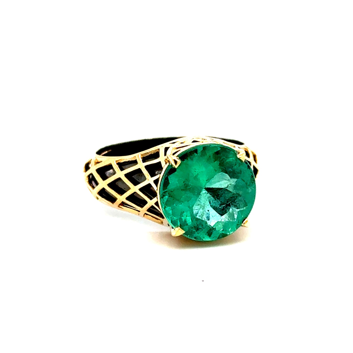 18ct Yellow Gold Emerald ‘Inside’ Ring