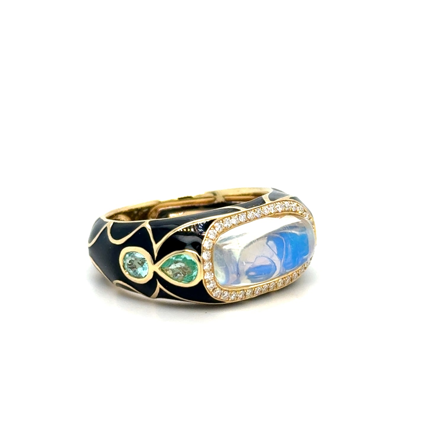 18ct Yellow Gold ‘Inside’ Moonstone Ring