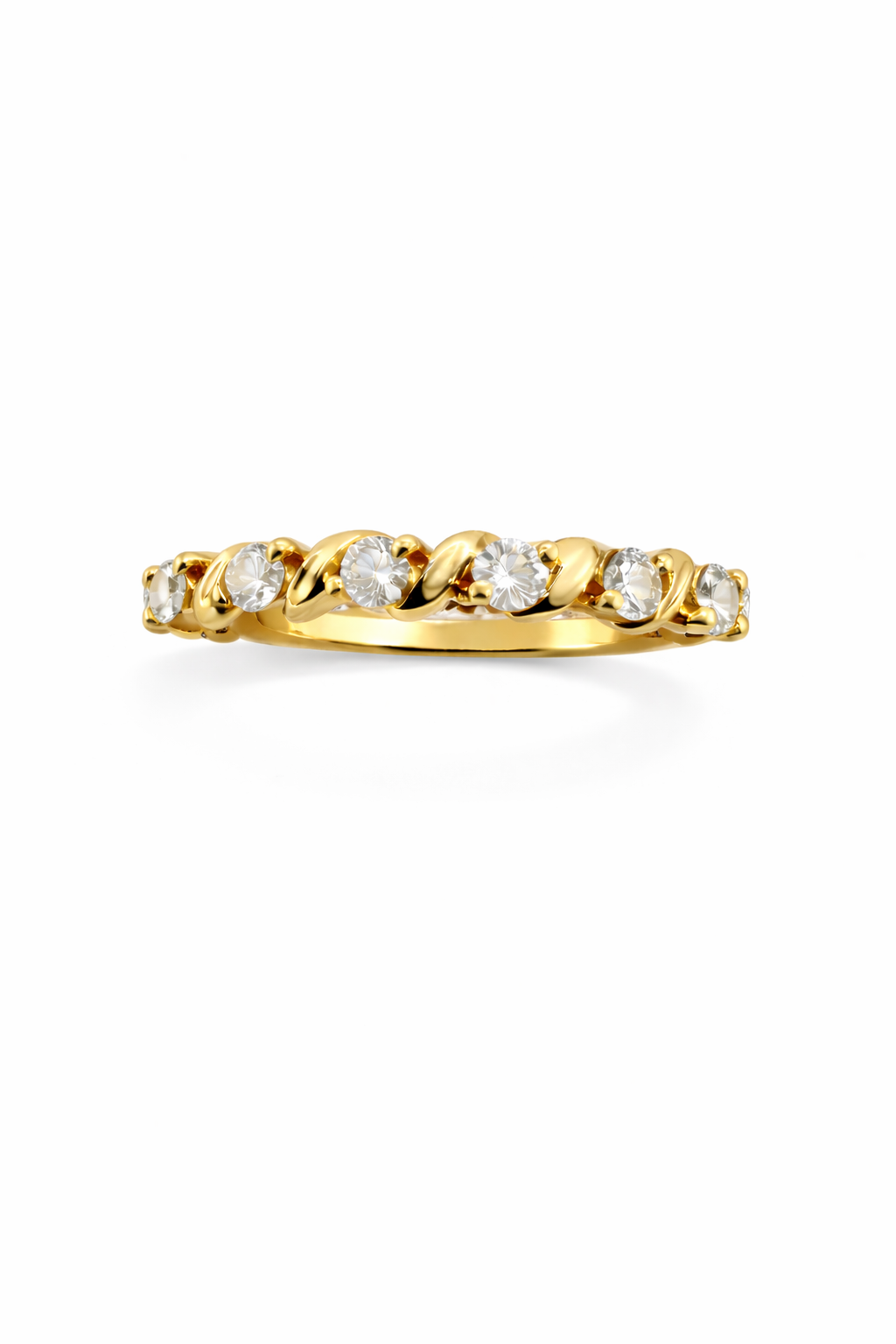 18ct Yellow Gold ‘Torsion’ Diamond Band
