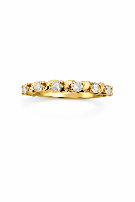 18ct Yellow Gold ‘Torsion’ Diamond Band