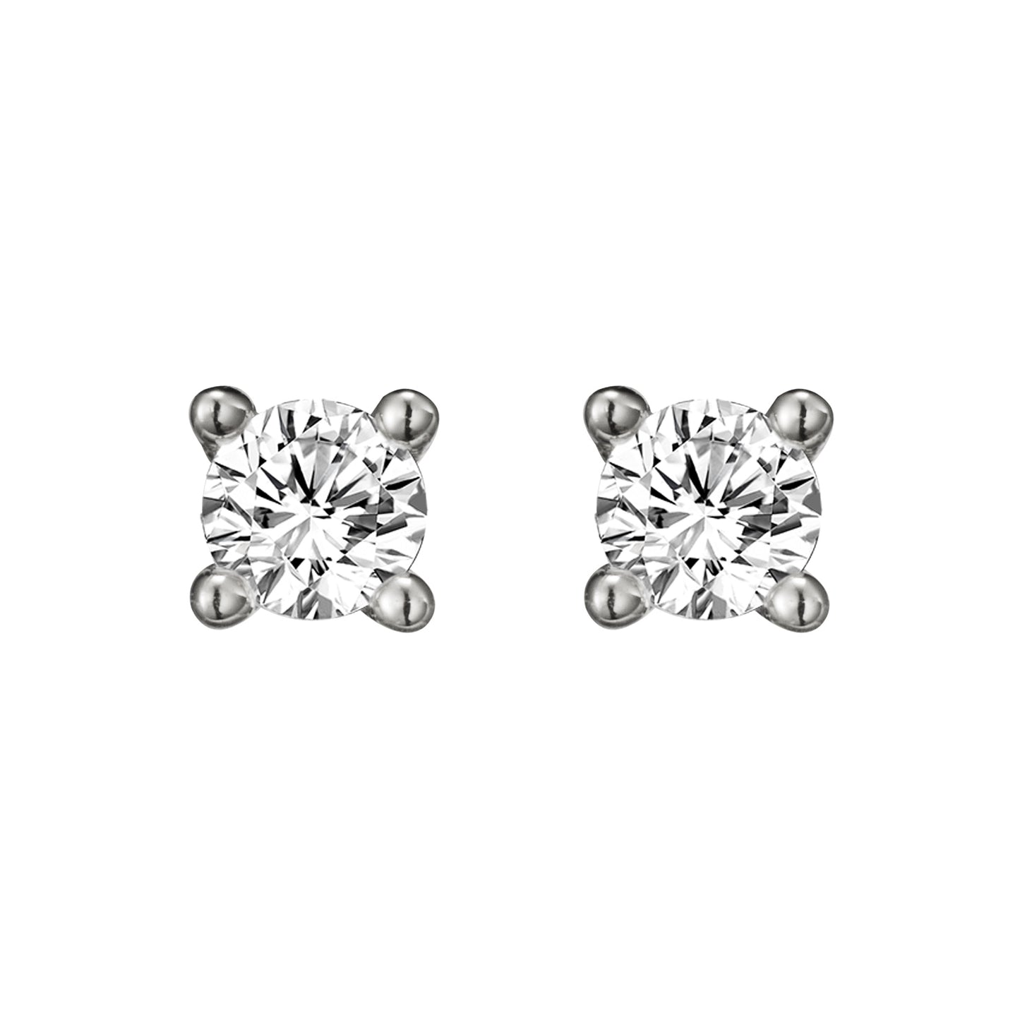 Silver ’Traditional’ Lab Diamond Studs