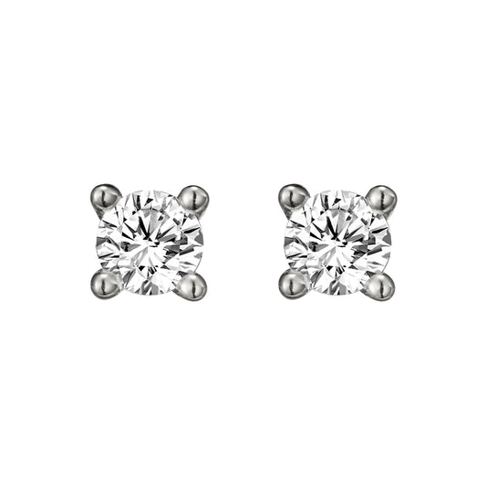 Silver ’Traditional’ Lab Diamond Studs