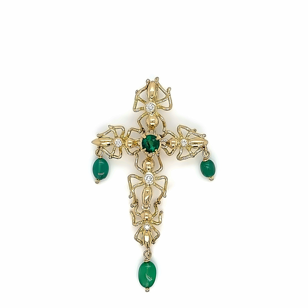18ct ‘ANTics’ Emerald Cross