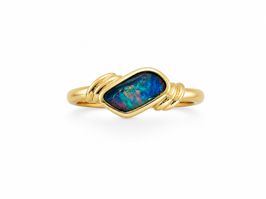 18ct ‘Aussie’ Handmade Opal Ring