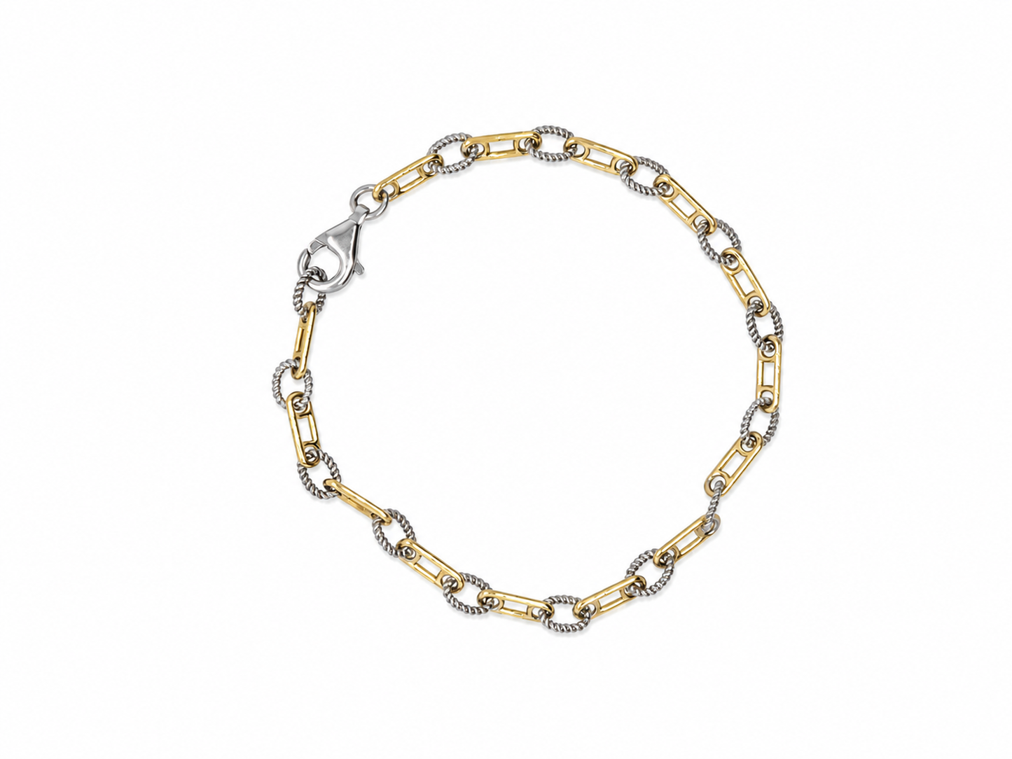 18ct Yellow Gold & Silver ‘Helix’ Bracelet
