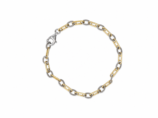 18ct Yellow Gold & Silver ‘Helix’ Bracelet