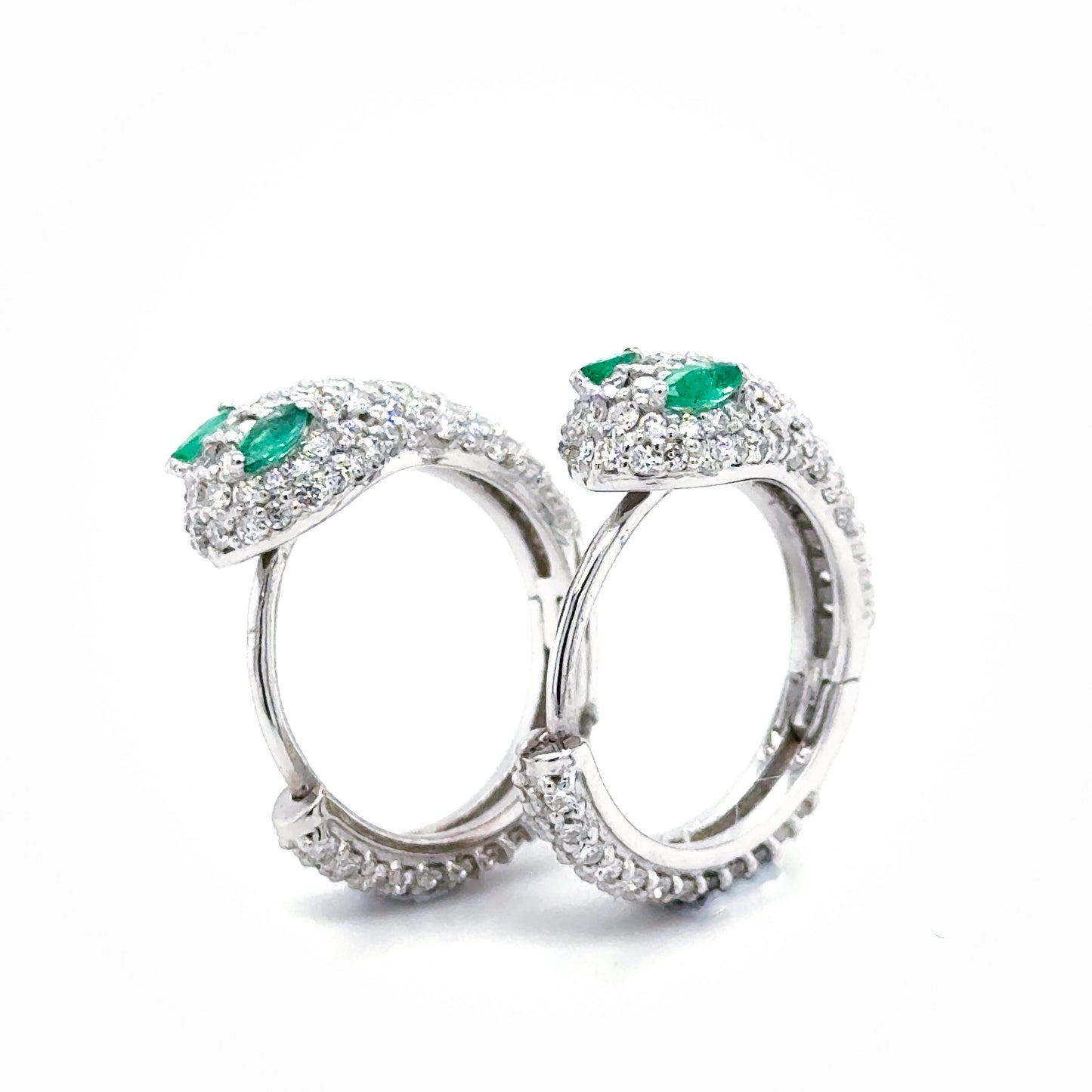 Silver Lab Grown Diamond ‘Amazon’ Hoop Earrings