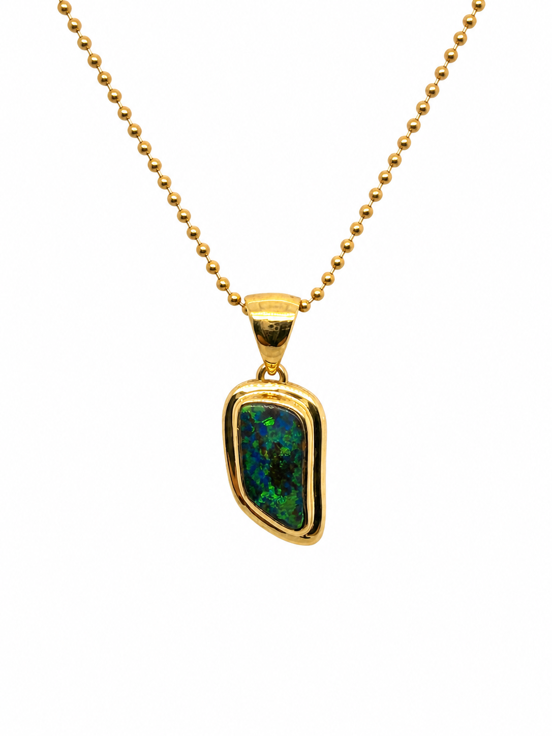 18ct Yellow Gold ‘Aussie’ Opal Necklace