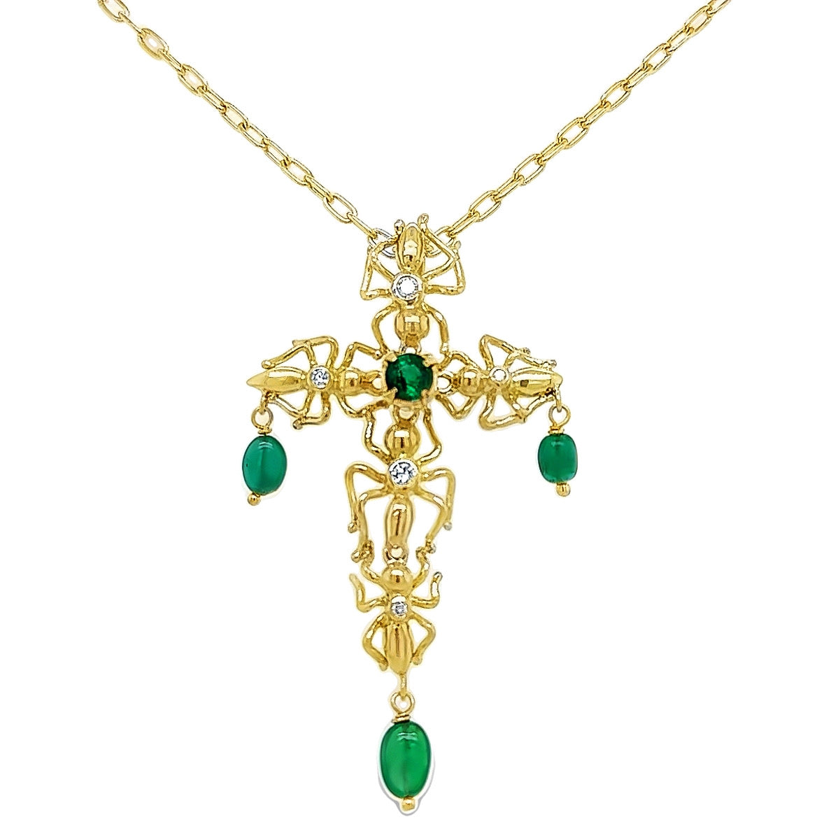 18ct ‘ANTics’ Emerald Cross