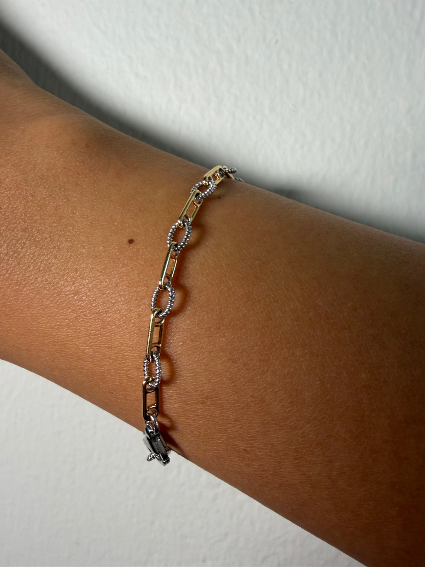 18ct Yellow Gold & Silver ‘Helix’ Bracelet