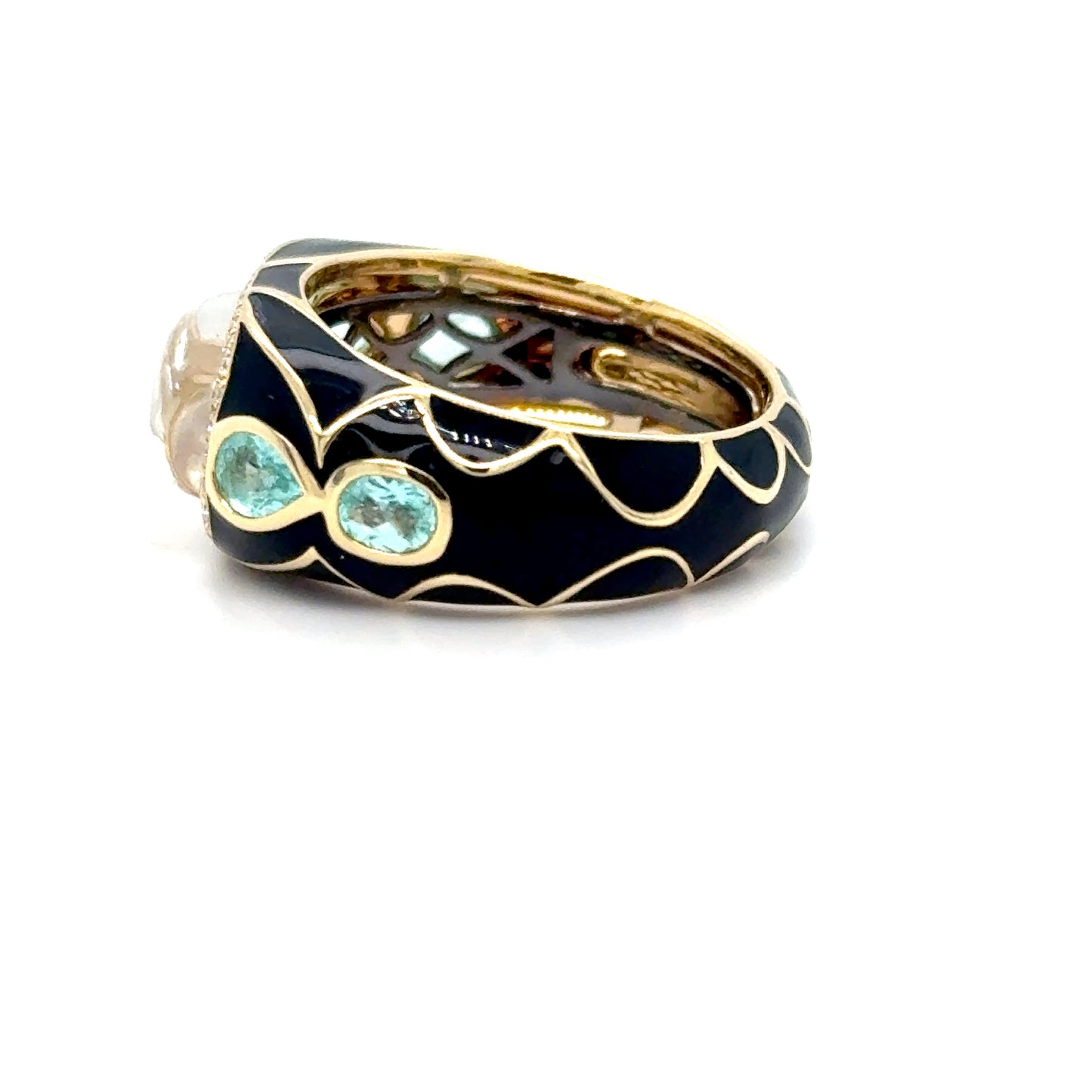 18ct Yellow Gold ‘Inside’ Moonstone Ring