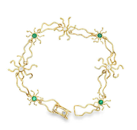 18ct Yellow Gold ‘Sun’ Bracelet